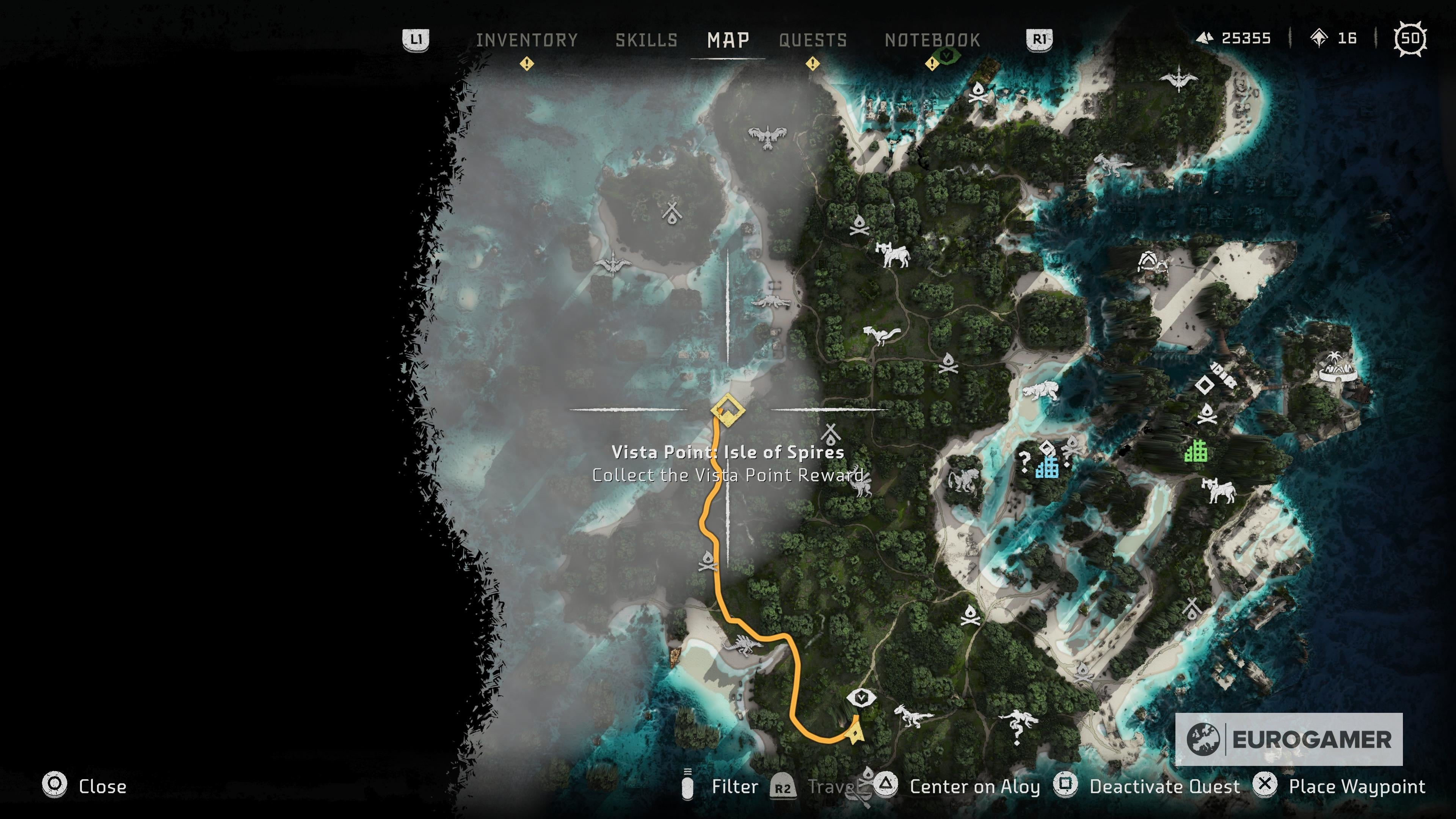 Horizon Forbidden West Vista Point locations Where to find every Vista
